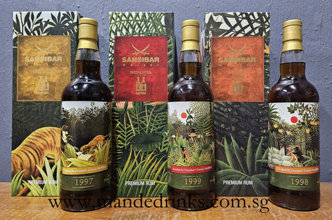 Caroni 1997, 1998, 1999 Single Cask Set for Shinanoya (Sansibar)