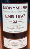 Monymusk 1997 22YO EMB Velier for Giuseppe Begnoni