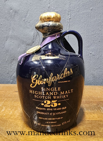 Glenfarclas 25YO Blue Ceramic Jug