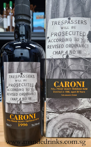 Caroni 1996 "Trespassers" 20YO Full Proof Rum (Velier 35th Release)